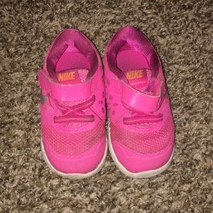 Pink nike shoes